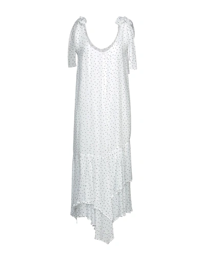 Emma & Gaia Midi Dresses In White