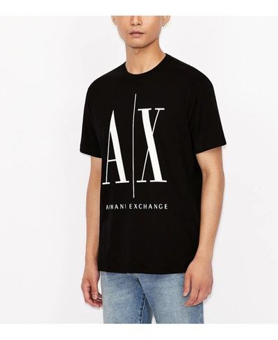Ax Armani Exchange A X Armani Exchange Men's Printed Icon Logo T-shirt In Black
