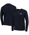 DUNBROOKE MEN'S COLLEGE NAVY SEATTLE SEAHAWKS MAVERICK THERMAL HENLEY LONG SLEEVE T-SHIRT