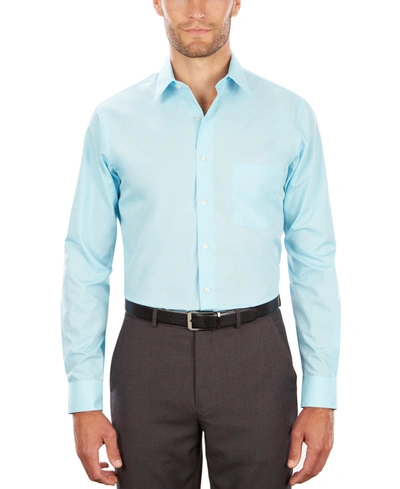 Van Heusen Men's Classic-fit Point Collar Poplin Dress Shirt In Mist