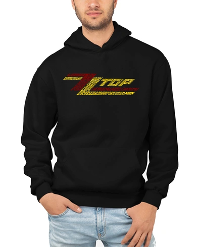 La Pop Art Men's Support Our Troops Word Art Hooded Sweatshirt In Black