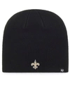 47 Brand Men's Black New Orleans Saints Primary Logo Knit Beanie In Black