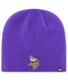 47 BRAND MEN'S PURPLE MINNESOTA VIKINGS SECONDARY LOGO KNIT BEANIE