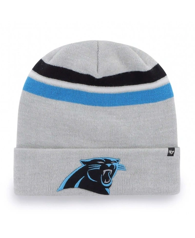 47 Brand Men's Gray Carolina Panthers Monhegan Cuffed Knit Hat