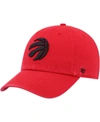47 Brand Men's Red Toronto Raptors Team Clean Up Adjustable Hat In Red