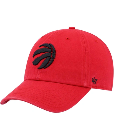 47 Brand Men's Red Toronto Raptors Team Clean Up Adjustable Hat