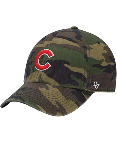 47 Brand Men's Camo Chicago Cubs Logo Clean Up Adjustable Hat