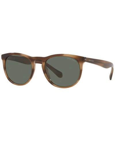 Giorgio Armani Unisex Polarized Sunglasses, Ar8149 54 In Striped Brown