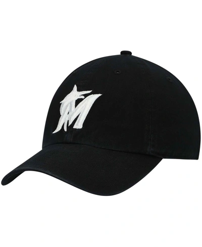 47 Brand Men's Black Miami Marlins Challenger Adjustable Hat