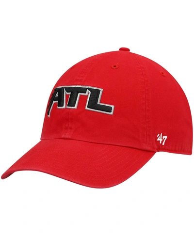 47 Brand Men's Red Atlanta Falcons Clean Up Alternate Adjustable Hat