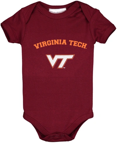 Two Feet Ahead Infant Boys And Girls Maroon Virginia Tech Hokies Arch And Logo Bodysuit In Cardinal