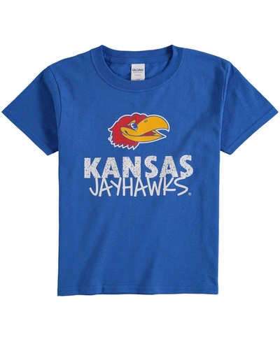 Two Feet Ahead Big Boys Royal Kansas Jayhawks Team Logo T-shirt