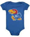 Two Feet Ahead Infant Boys And Girls Royal Kansas Jayhawks Big Logo Bodysuit In Royal