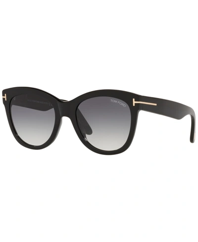 Tom Ford Women's Sunglasses, Tr001310 54 In Black Shiny
