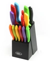 OSTER 14 PIECE CUTLERY SET WITH WOOD STORAGE BLOCK