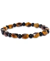 Effy Collection Effy Men's Tiger Eye & Onyx Bracelet In Silver