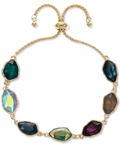 Style & Co Colored Stone Slider Bracelet, Created For Macy's In Multi