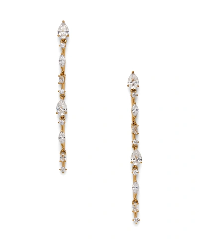 Eliot Danori Simple Linear Earring, Created For Macy's In Gold With Clear Cz
