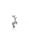 Nambe Miniature Red-nosed Reindeer In Silver-tone