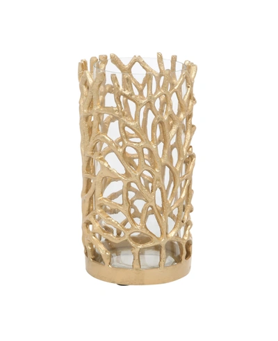 Rosemary Lane Coastal Candle Holder In Gold-tone