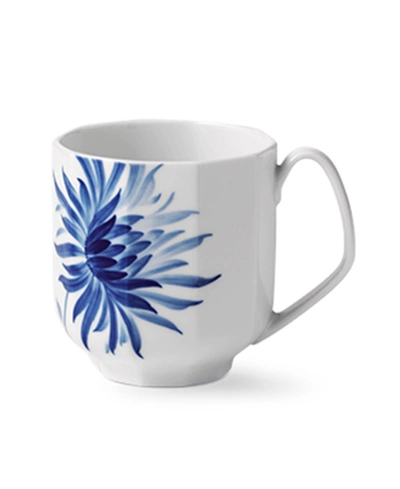 Royal Copenhagen Blomst Mug Dahlia, 11 oz In Blue And White