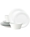 Noritake Conifere Dinnerware Set, 12 Pieces In White