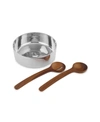 NAMBE NEST CHILLABLE 9.5" ROUND 3 PIECE SALAD SET WITH SERVERS