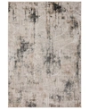 Km Home Alloy 2' 6" X 4' Area Rug In Grey