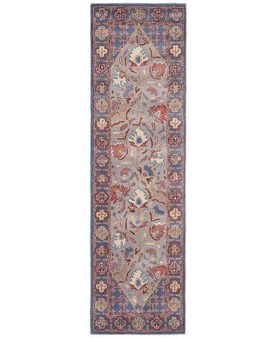 Safavieh Antiquity At508 Blue And Red 2'3" X 8' Runner Area Rug