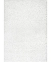 Nuloom Easy Shag Marleen Plush White 5'3" X 7'6" Area Rug In White