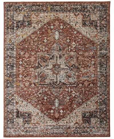 Simply Woven Caprio R3960 Rust 2'6" X 8' Runner Rug