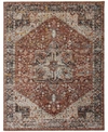 Simply Woven Caprio R3960 Rust 2'6" X 12' Runner Rug In Rust