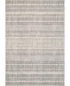 Nuloom Creek Striped Antonella Gray 5' X 8' Area Rug In Gray