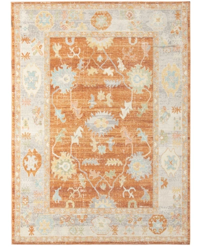 Amer Rugs Bohemian Bhm-3 Aqua And Beige 5'1" X 7'6" Outdoor Area Rug In Orange