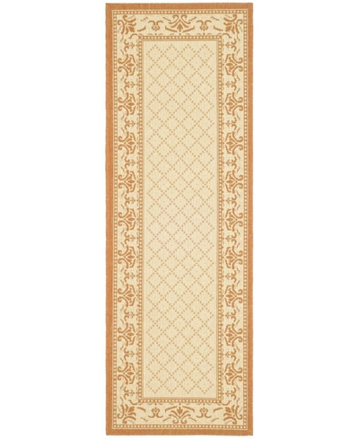 Safavieh Courtyard Cy0901 Natural And Terra 5'3" X 7'7" Outdoor Area Rug In Nude Or Na