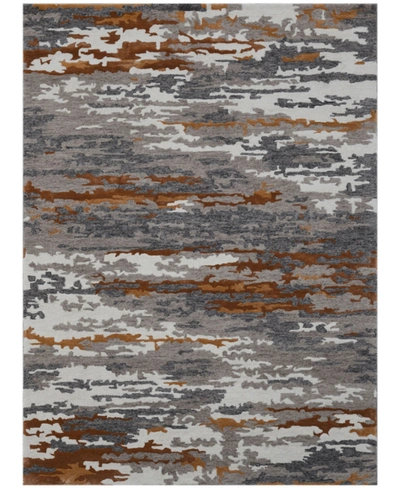 Amer Rugs Abstract Abs-3 Orange 2' X 3' Area Rug In Gray