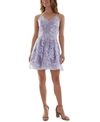 BCX JUNIORS' EMBROIDERED FIT & FLARE DRESS, CREATED FOR MACY'S