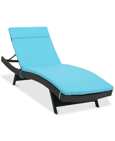 Noble House Carmel Outdoor Chaise Lounge In Grey