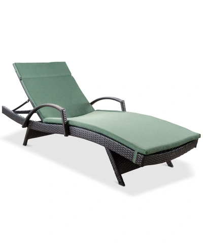 Noble House Tempe Outdoor Chaise Lounge In Brown