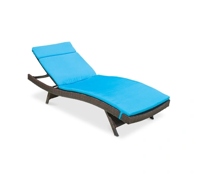 Noble House Hayden Outdoor Chaise Lounge In Brown