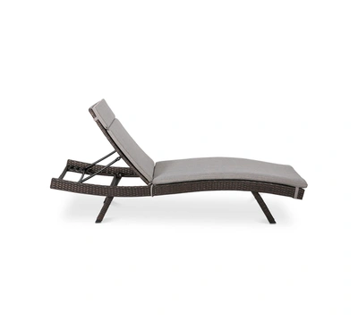 Noble House Malaga Outdoor Chaise Lounge In Brown