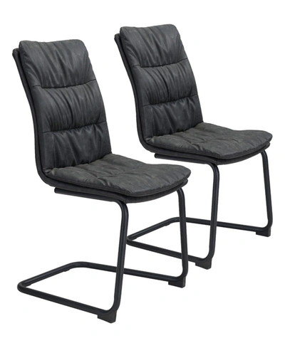 Zuo Sharon Dining Chair, Set Of 2 In Black