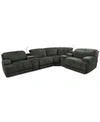 MWHOME SEBASTON 6-PC. FABRIC SECTIONAL WITH 2 POWER MOTION RECLINERS AND 2 USB CONSOLES, CREATED FOR MACY'S