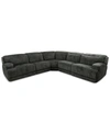 MWHOME SEBASTON 5-PC. FABRIC SECTIONAL WITH 2 POWER MOTION RECLINERS, CREATED FOR MACY'S