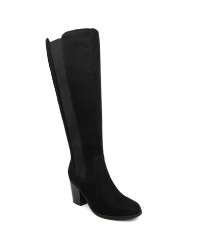 Sugar Willetta Womens Zipper Pull On Knee-high Boots In Black