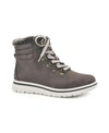 Cliffs By White Mountain Faux Fur Lined Lace-up Boot In Stone
