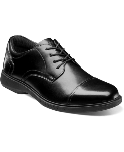 Nunn Bush Men's Kore Pro Cap Toe Oxford With Slip Resistant Comfort Technology In Black