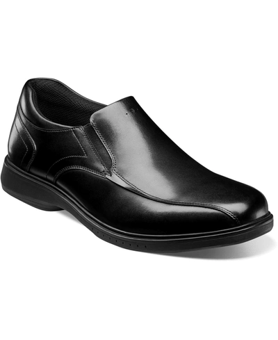 Nunn Bush Men's Kore Pro Bicycle Toe Slip-on Loafers With Comfort Technology In Black