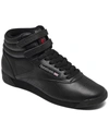 Reebok Freestyle Hi Quilted Leather High-top Sneakers In Black