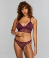 Dkny Modern Lace Longline Bralette In Mulberry